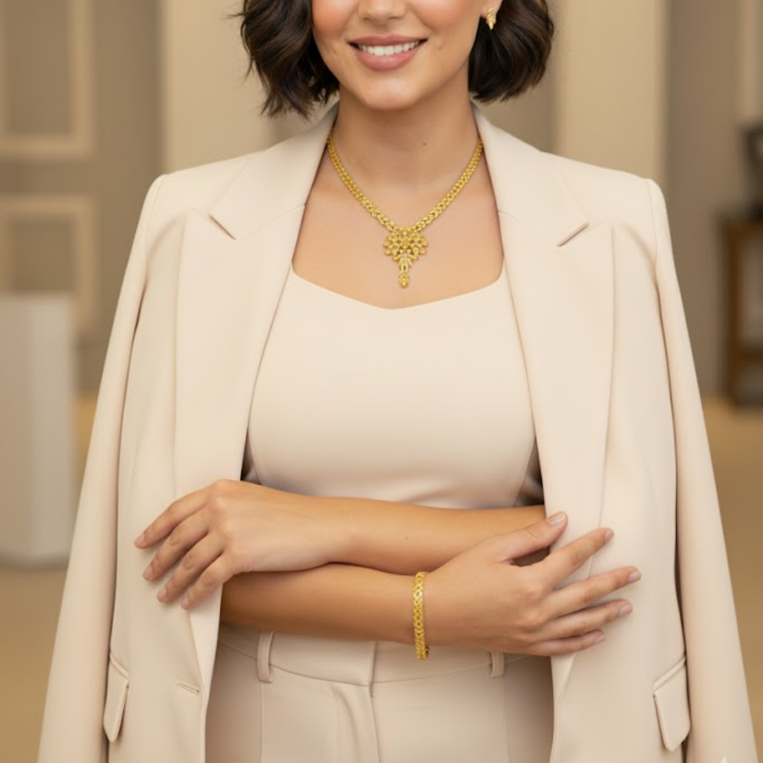 22 K ALTIN BAŞAK SET