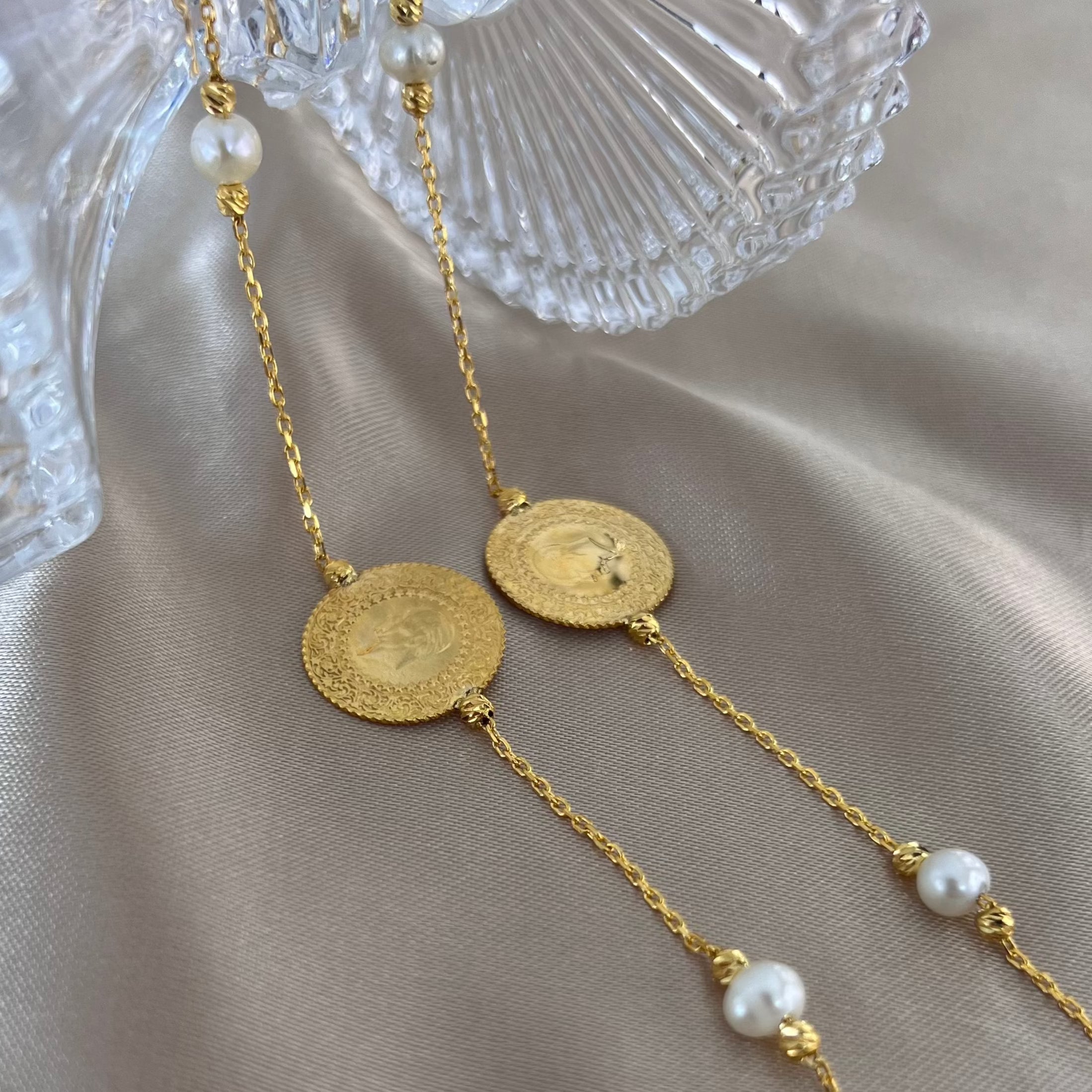 İNCİ X ÇEYREK KOLYE