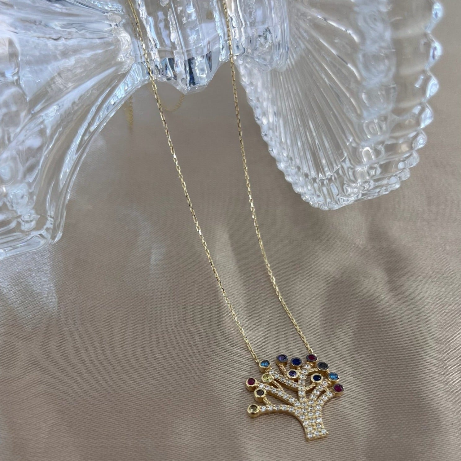 RENKLİ HAYAT AĞACI X HAYALET KOLYE