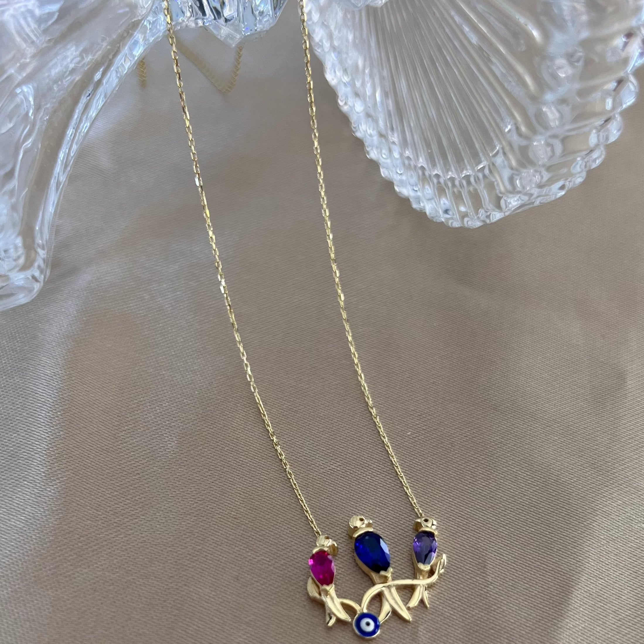 RENKLİ KUŞ X NAZAR KOLYE